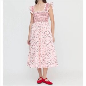 NWT Hill House The Ellie Nap Dress lots of hearts L cotton wedding bride resort